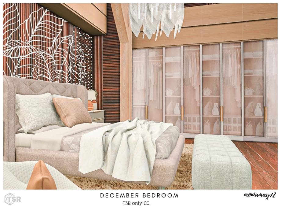 Галерея мода Спальня December Bedroom CC (лот) #1